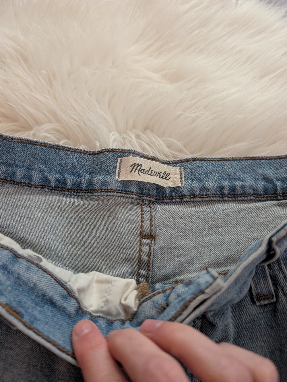 Madewell The Perfect Vintage Straight Jeans Knee Rip Danby Wash ND515 Size 31 - Picture 4 of 6